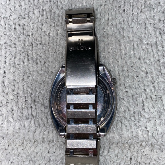 1974 BULOVA Accurton Vintage Day Date Retro Mens Stainless Steel Watch - Picture 5 of 14